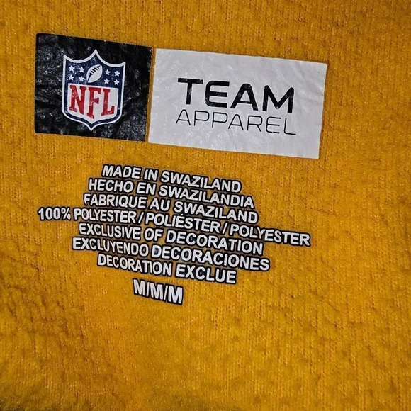 NFL Team Apparel Mens Washington Redskins 1/4 Zip Fleece Pullover Sweater Medium - Picture 4 of 4